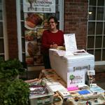 Debbie waiting for the bell at the Pawtucket Wintertime Farmers Market!